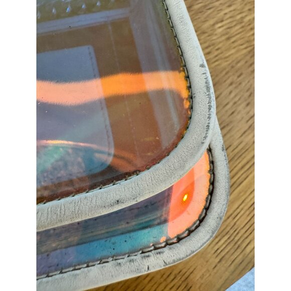 Kate Spade Optic White Hologram Iridescent Nicola Bag 7" X 5" X 2" - Picture 3 of 16